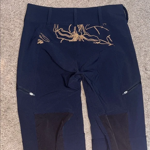 Wild Rye Freyah Mountain Bike MTB Performance Pant Navy Blue Floral Lily 6 - Picture 7 of 9